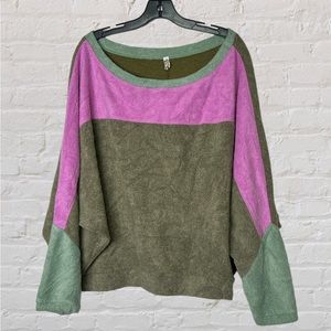 Colorblock Women's Top - Olive, Lavender, Mint